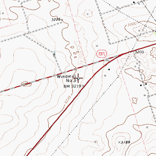 Topographic Map of Windmill Number Three, TX