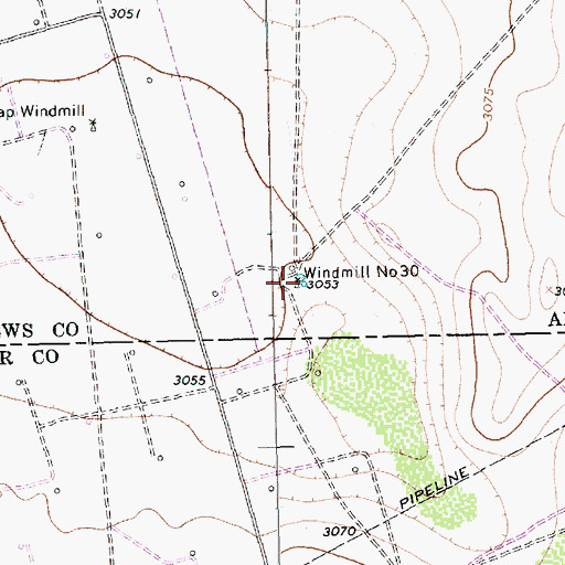 Topographic Map of Windmill Number Thirty, TX