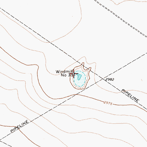 Topographic Map of Windmill Number Thirtythree, TX