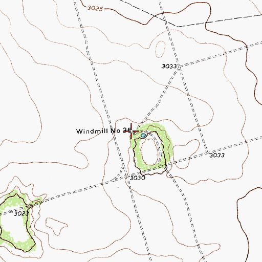 Topographic Map of Windmill Number Thirtyfive, TX