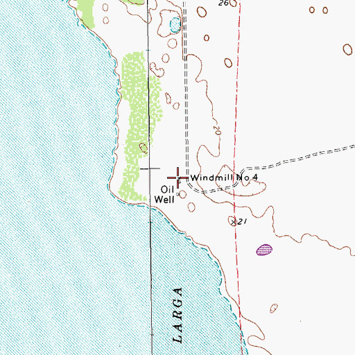Topographic Map of Windmill Number Four, TX