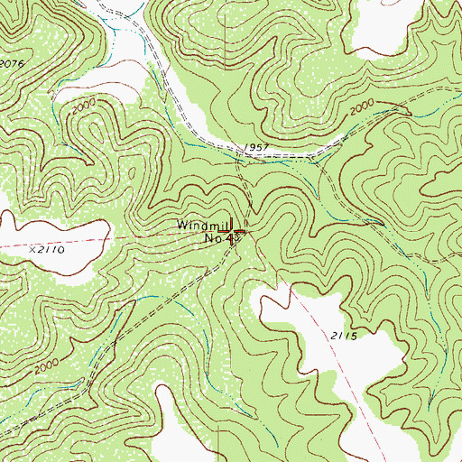Topographic Map of Windmill Number Four, TX