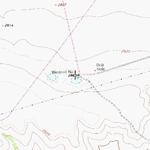 Topographic Map of Windmill Number Four, TX