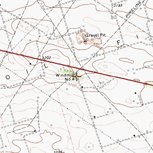 Topographic Map of Windmill Number Four, TX