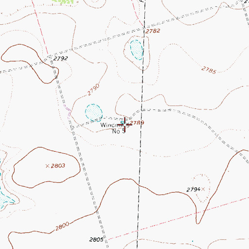 Topographic Map of Windmill Number Five, TX