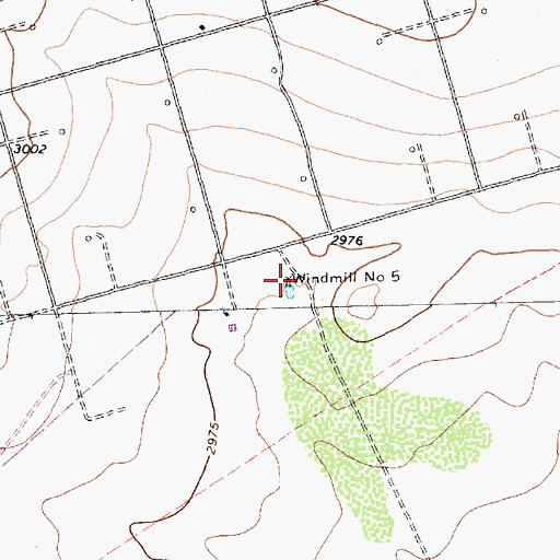 Topographic Map of Windmill Number Five, TX