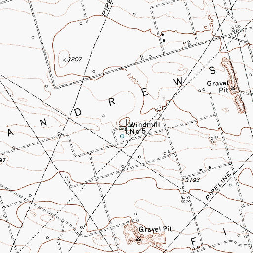 Topographic Map of Windmill Number Five, TX