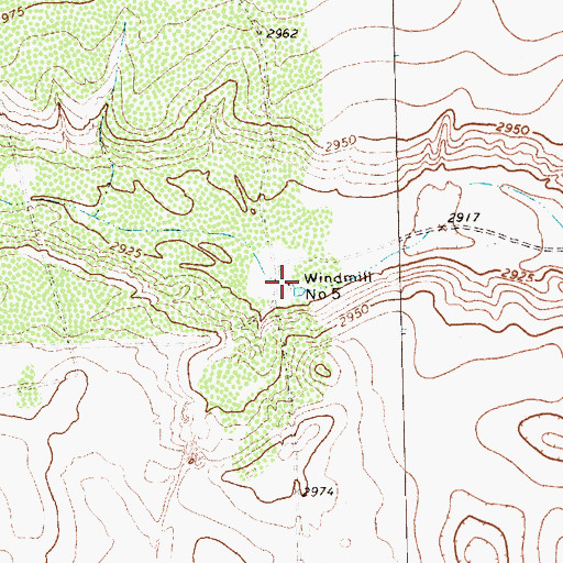 Topographic Map of Windmill Number Five, TX