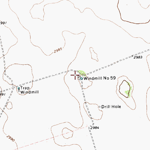 Topographic Map of Windmill Number Fiftynine, TX