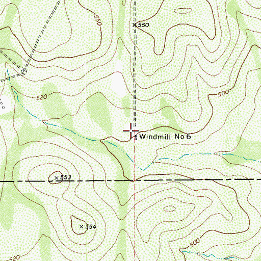 Topographic Map of Windmill Number Six, TX