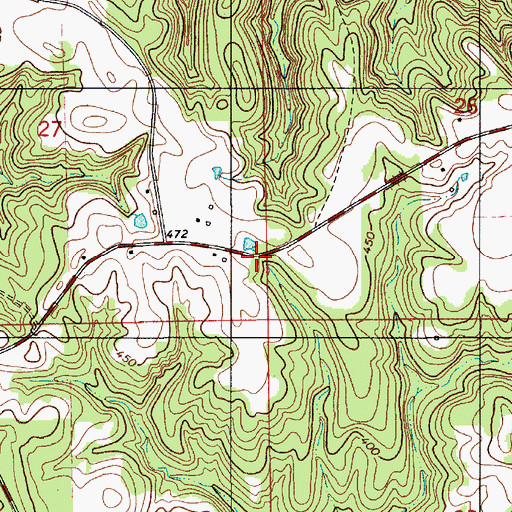 Topographic Map of Oklahoma School (historical), AL