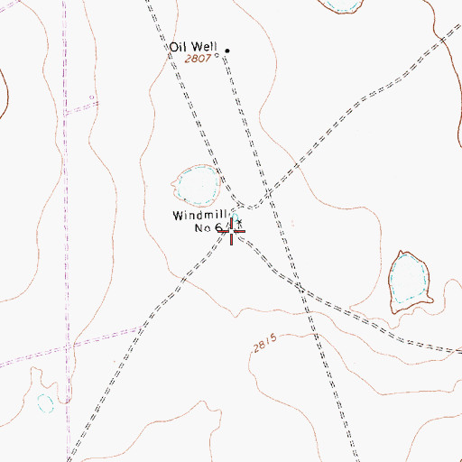 Topographic Map of Windmill Number Six, TX
