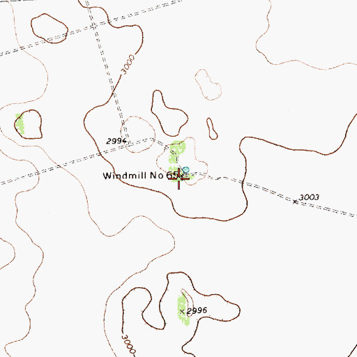 Topographic Map of Windmill Number Sixtyfive, TX