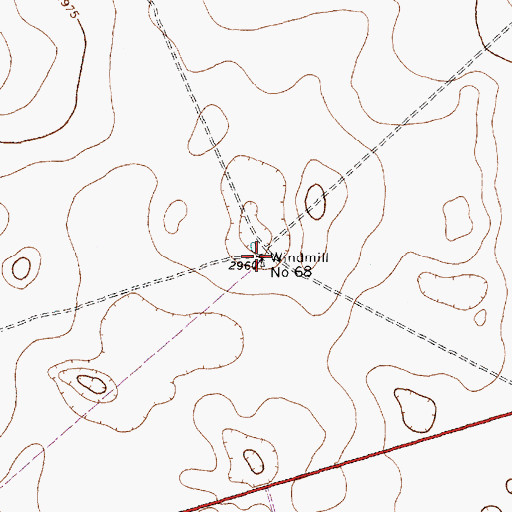 Topographic Map of Windmill Number Sixtyeight, TX
