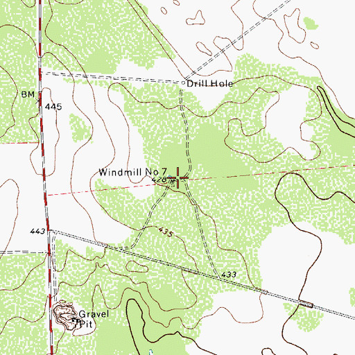 Topographic Map of Windmill Number Seven, TX