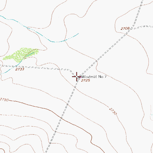 Topographic Map of Windmill Number Seven, TX