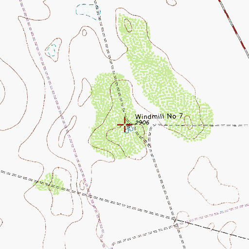 Topographic Map of Windmill Number Seven, TX