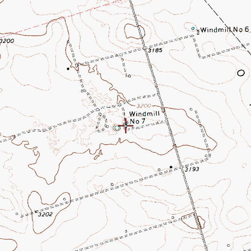Topographic Map of Windmill Number Seven, TX