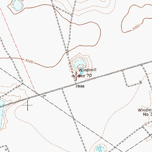 Topographic Map of Windmill Number Seventy, TX