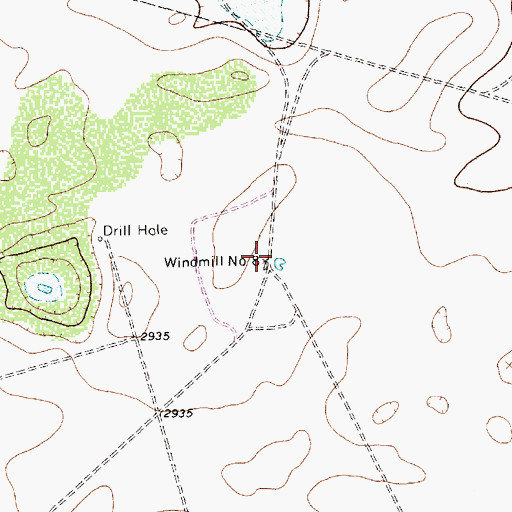 Topographic Map of Windmill Number Eight, TX