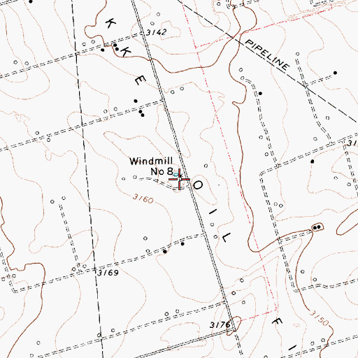 Topographic Map of Windmill Number Eight, TX