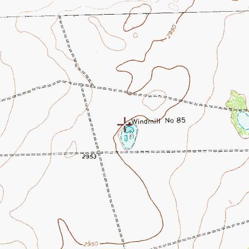 Topographic Map of Windmill Number Eightyfive, TX