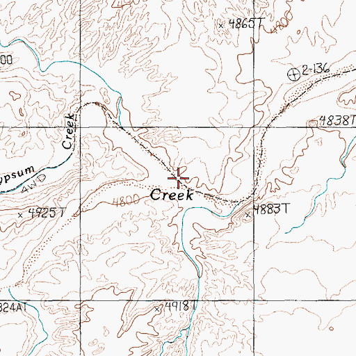 Topographic Map of West Gypsum Creek, AZ
