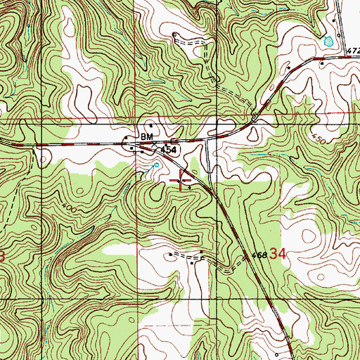 Topographic Map of Perkins Chapel Church, AL