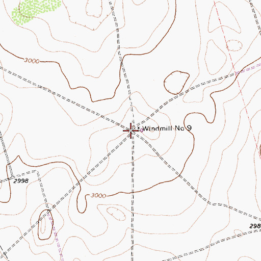 Topographic Map of Windmill Number Nine, TX