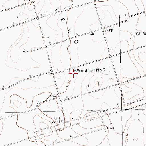 Topographic Map of Windmill Number Nine, TX