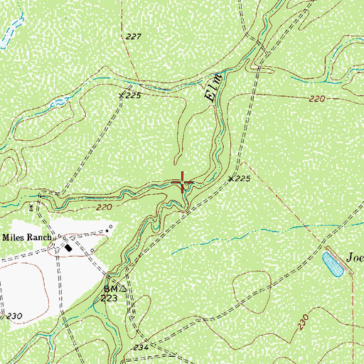 Topographic Map of Winn Lake Slue, TX