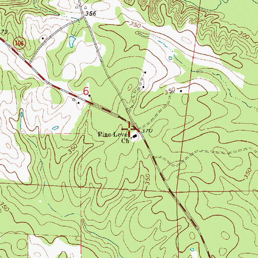 Topographic Map of Pine Level School, AL
