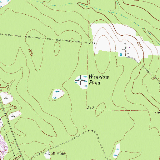 Topographic Map of Winslow Pond, TX