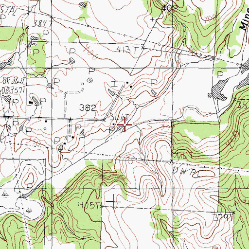 Topographic Map of Goldman Branch, TX