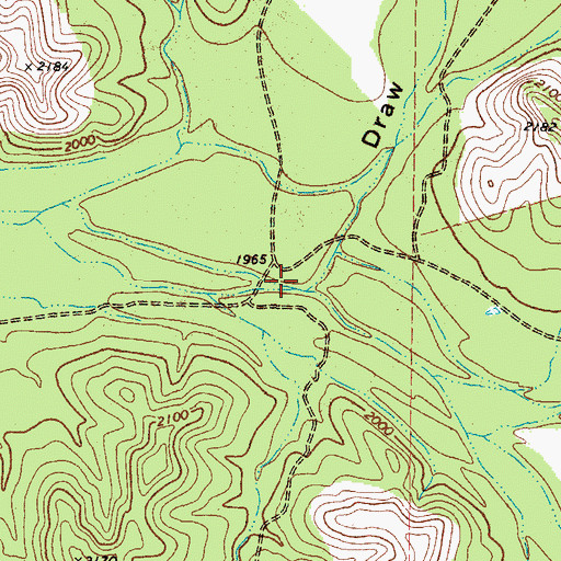 Topographic Map of Wittenburg Draw, TX