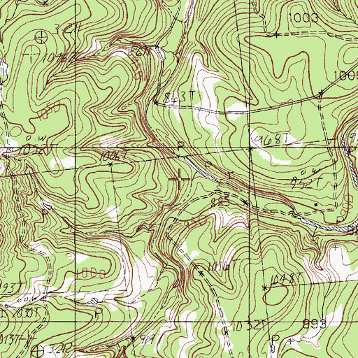 Topographic Map of Wolf Branch, TX