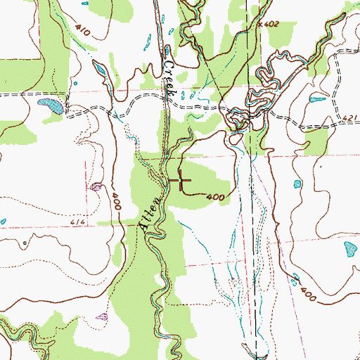 Topographic Map of Wolf Creek, TX