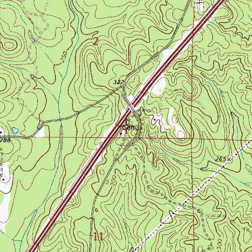 Topographic Map of Pressley Cemetery, AL