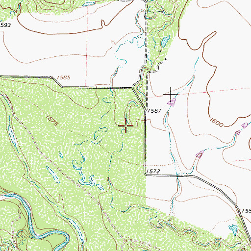Topographic Map of Wolf Hollow, TX