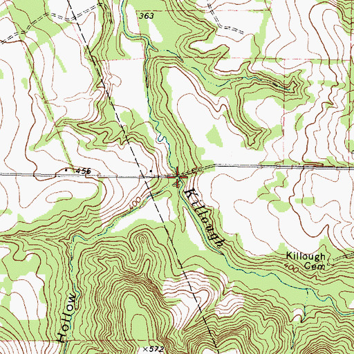 Topographic Map of Wolf Hollow, TX