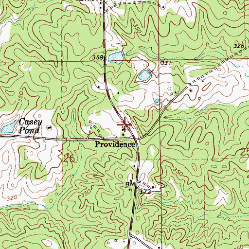 Topographic Map of Providence Church, AL