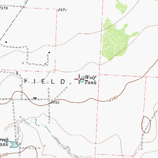 Topographic Map of Wolf Tank, TX