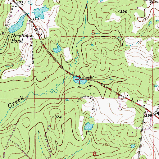 Topographic Map of Pyror Pond, AL