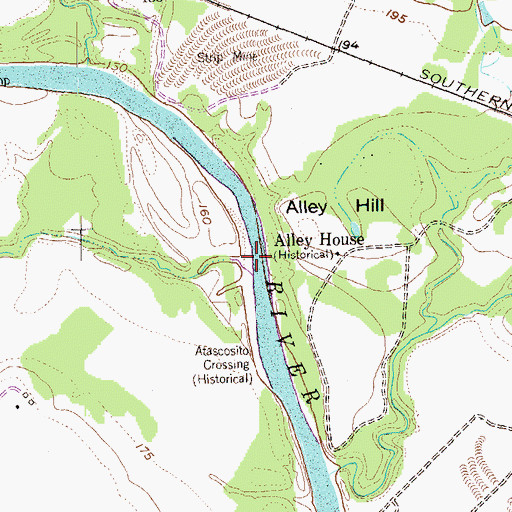 Topographic Map of Wolfpen Creek, TX