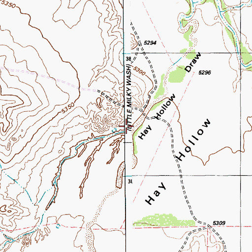 Topographic Map of West Hay Hollow Draw, AZ