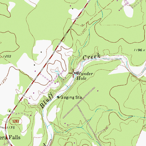 Topographic Map of Wonder Hole, TX