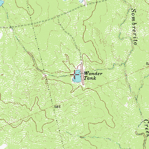 Topographic Map of Wonder Tank, TX