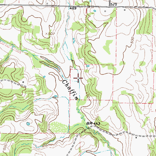 Topographic Map of Wood Creek, TX