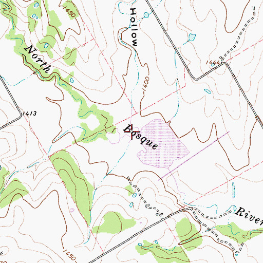 Topographic Map of Wood Hollow, TX