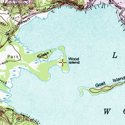 Topographic Map of Wood Island, TX